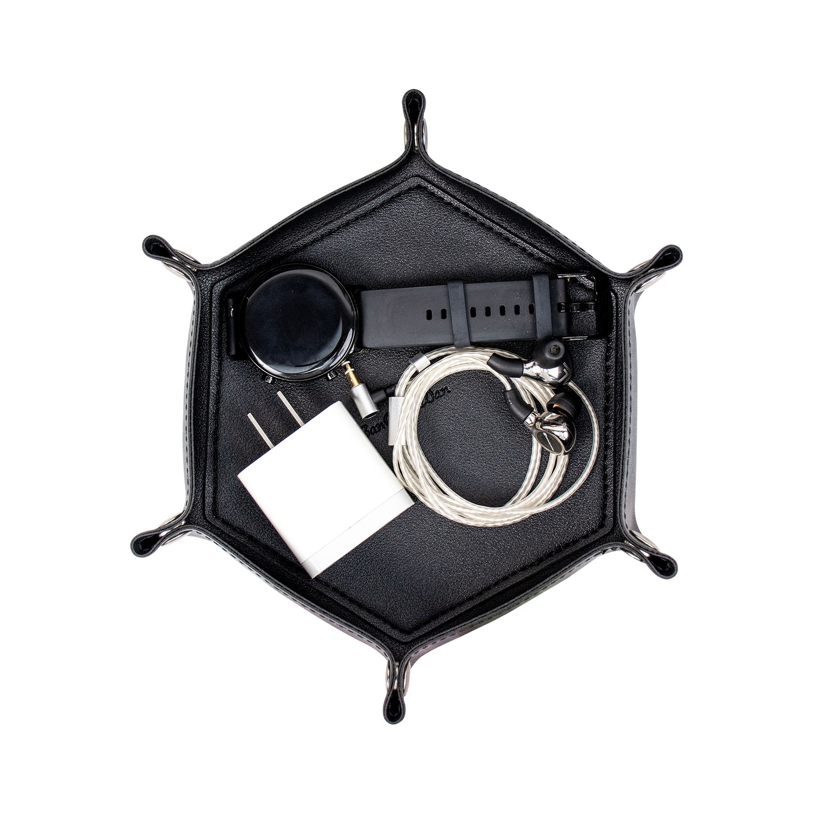 High-quality PU Leather Foldable Valet Trays